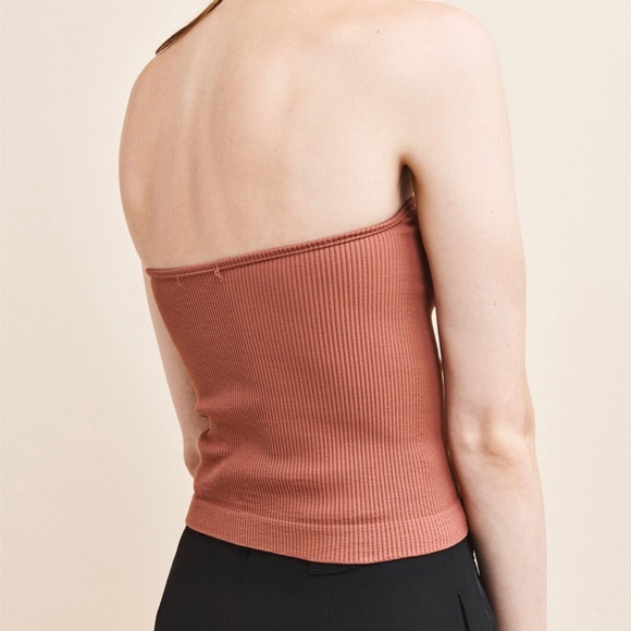 SOLD — D Y N A M I T E | Dark mauve tube top - Picture 2 of 4